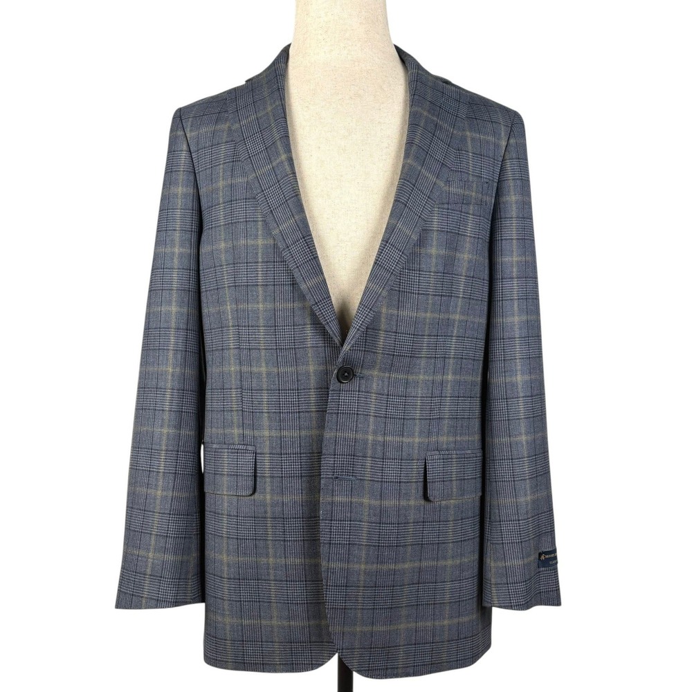 Brooks Brothers Blazer Mens 38R Blue Glen Plaid Wool Classic Fit Sport Coat NWT